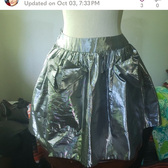 Hester Sunshine Metallic Silver Skirt
